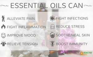 Health benefits of essential oils