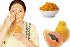 papaya works to lighten the skin