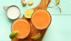 energizing coconut papaya smoothie