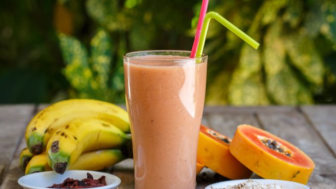 coconut papaya banana smoothie