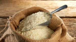 rice grain-wooden table