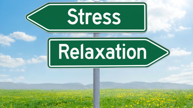 stress-relaxation-two-green-direction-signs - How to Be Stress-Free and Happy