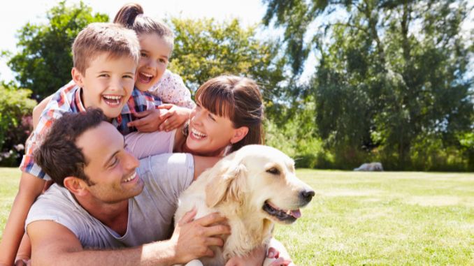 family with pet dog - Vitamins for Gut Health