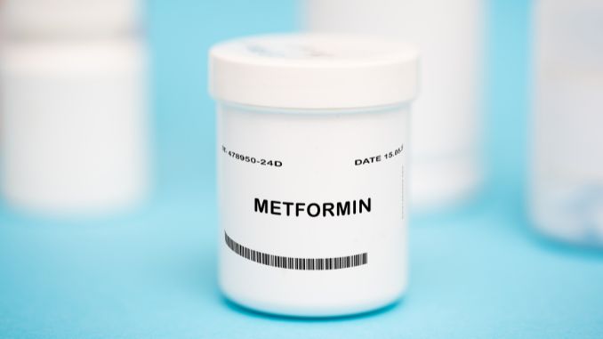 Metformin medication In plastic vial