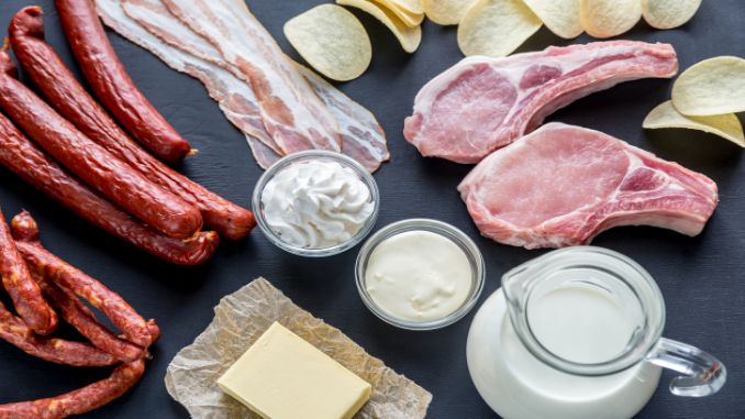 sources-of-saturated-fats-flatlay - foods to avoid while taking metformin